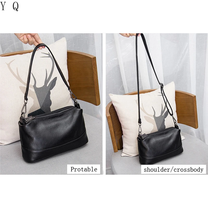 

Genuine Leather Shoulder Bag Women's Crossbody Bags for Women Luxury Handbags Fashion Female Purse Totes Messenger Bag