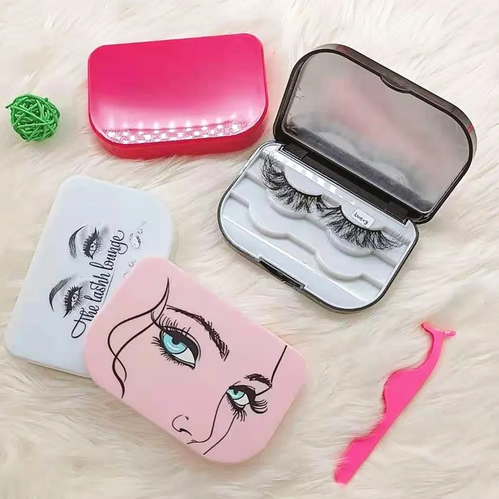 

Lash Boxes Wholesale Eyelash Packaging Newest 3-100 pcs Empty Lash Case with Clear Tray 25mm Mink Lash Boxes Packaging