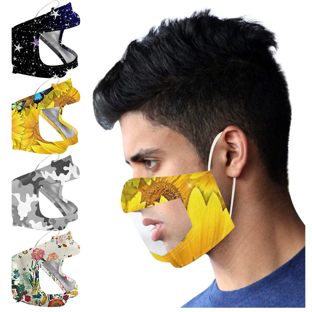 Пылезащитная Маска 4 шт. смайлик коммуникатор маска для лица с прозрачным