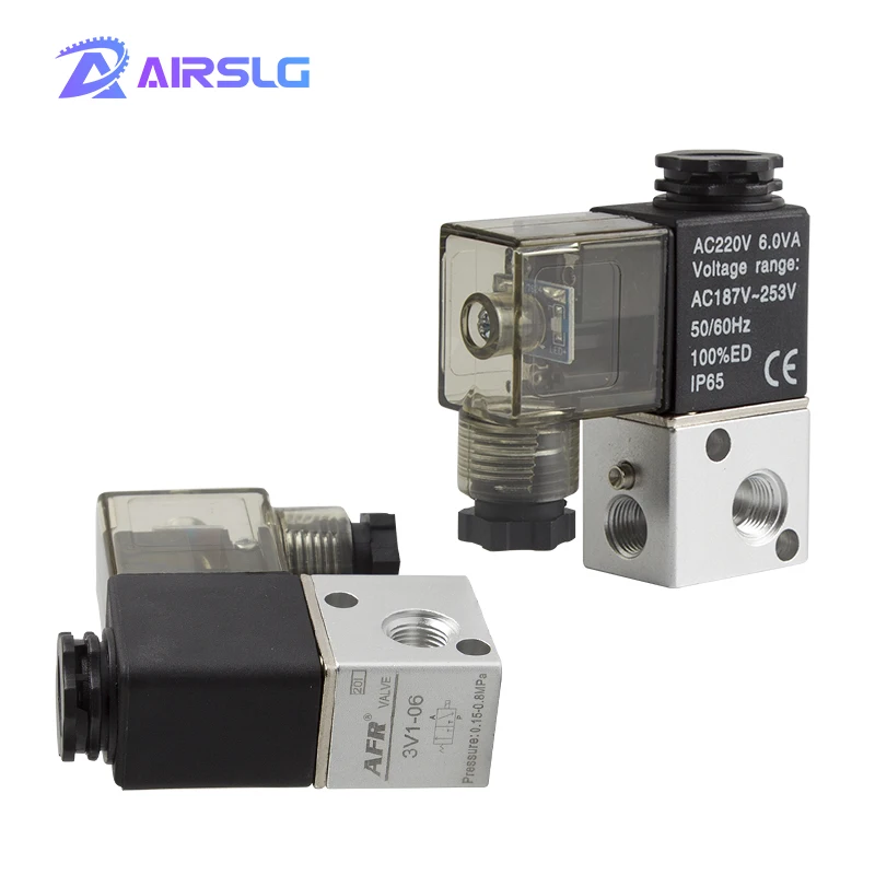 1 шт. 3V1 06 2 Позиция 3 Way 1/8 дюйма BSP нормально закрытый Пневматического клапана