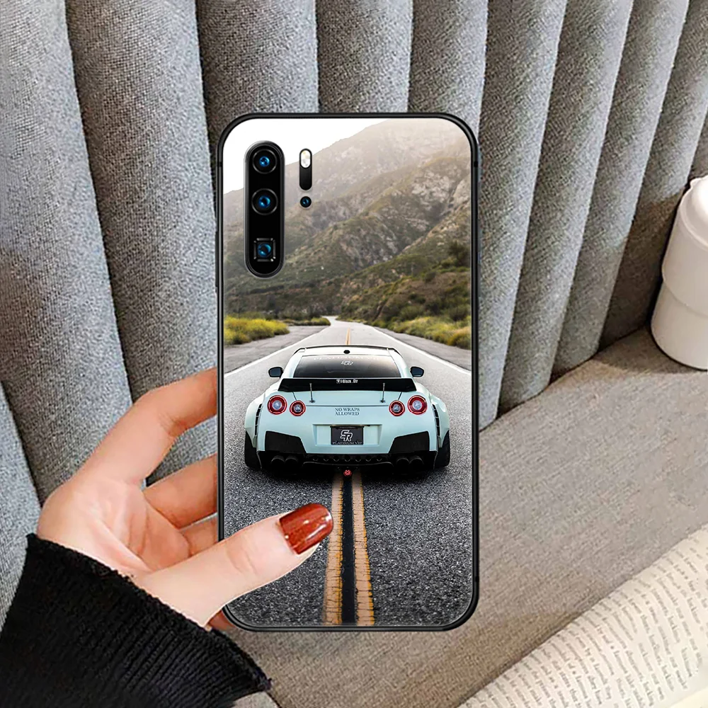 

Sporting Car Gtr Phone case cover For Huawei P Mate Smart 10 20 30 40 Lite Z 2019 Pro black black prime silicone cover painting