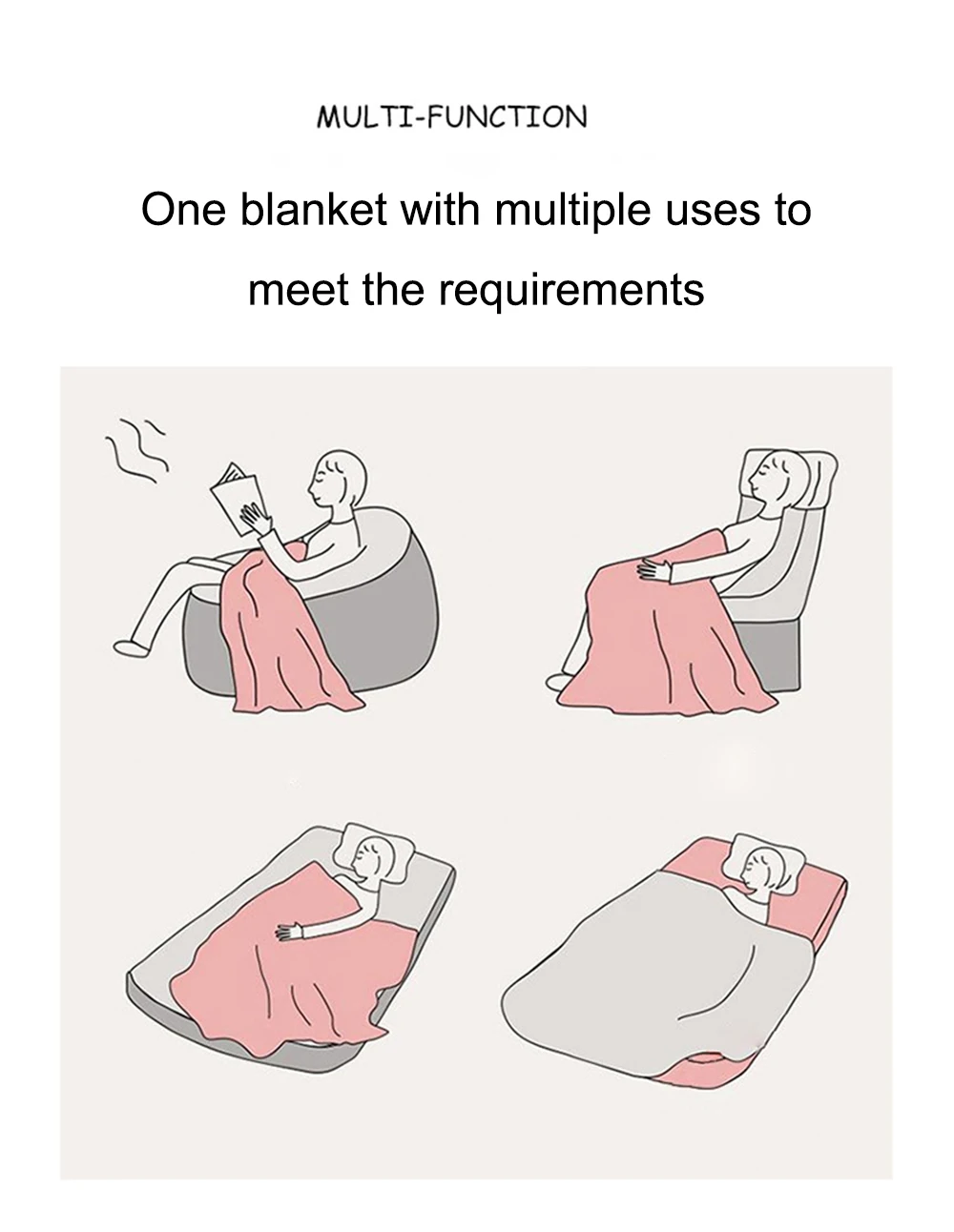 

Double Thick Blanket Solid Color Stripe Plaid Quilt Cover Warm Towel Quilts Office Single Air Conditioning Flannel Wool Blankets