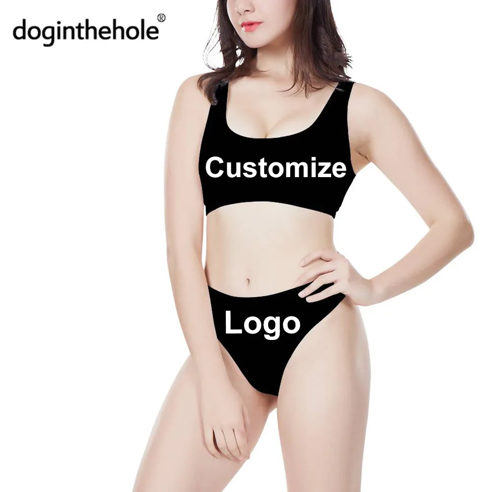 Doginthehole 3D индивидуальный спортивный бикини бразильский женский сексуальный