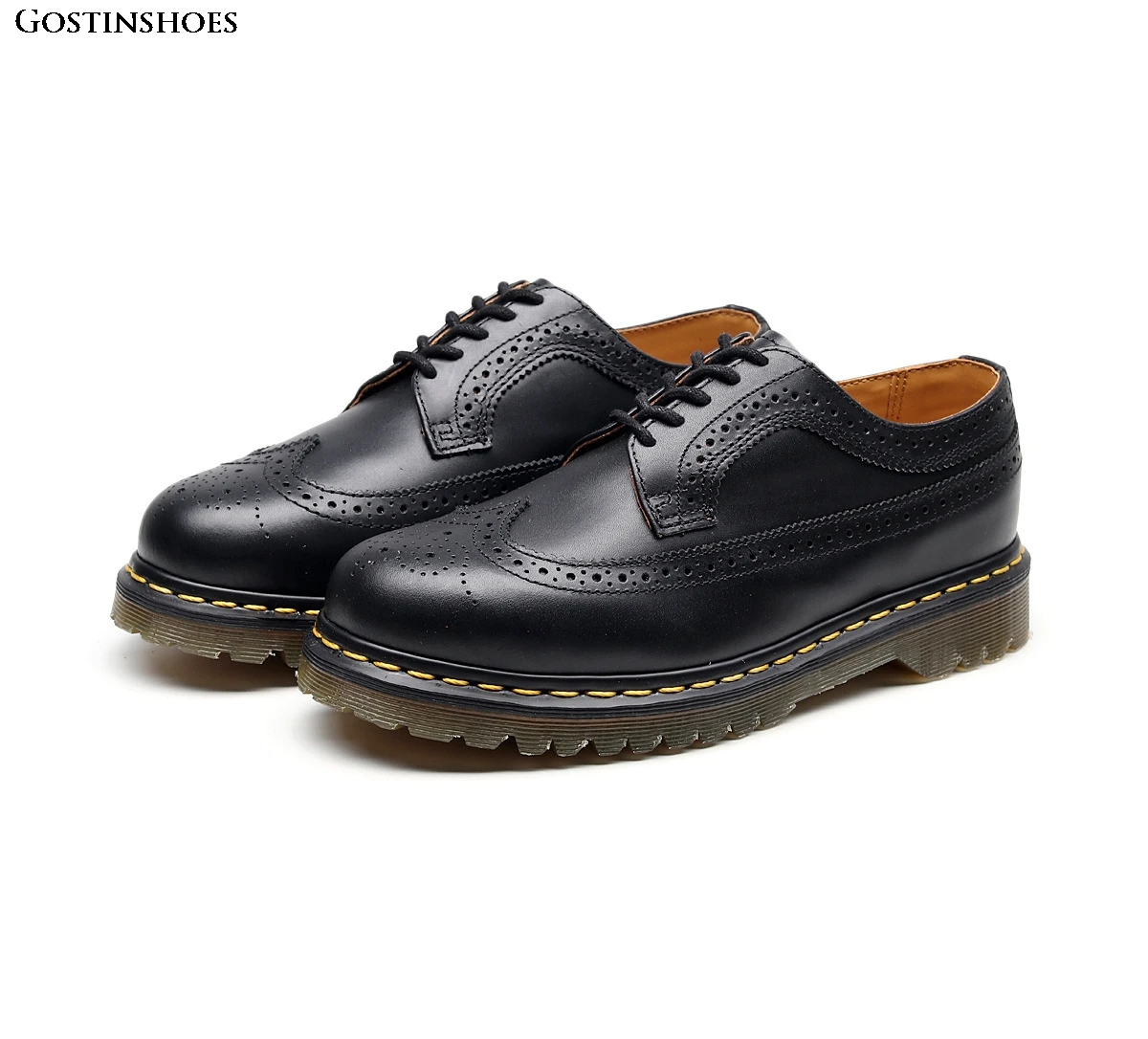 Buty Meskie/Мужские броги из воловьей кожи классические туфли Martin с 5 отверстиями