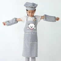 childrens fashion striped parent child apron kitchen chores cleaning art gallery painting sleeveless apron