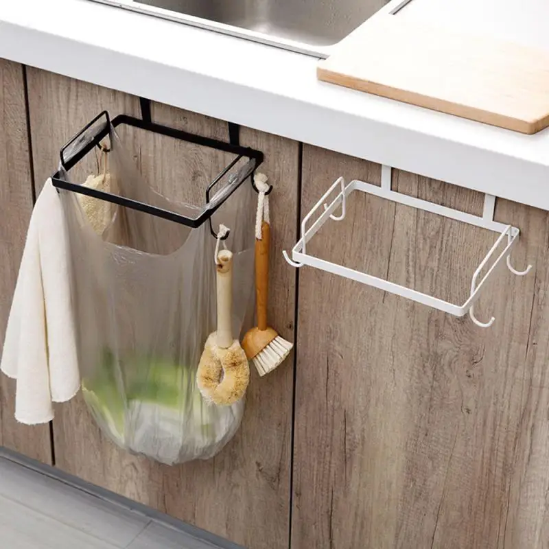 New Kitchen Garbage Cupboard Door Back Hanging BagCabinet Organizer Towel Holders Trash Bag Hanger Storage Shelf Holder | Дом и сад