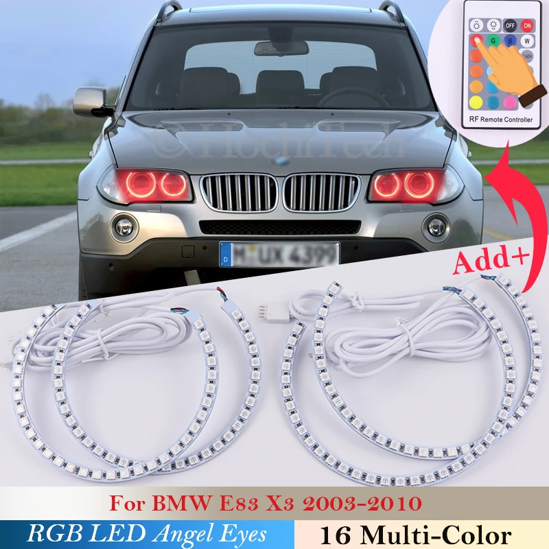 Светодиодный RGB Ангельские глазки для BMW E83 X3 2003 2004 2005 2006 2007 2008 2009 2010 автомобилей