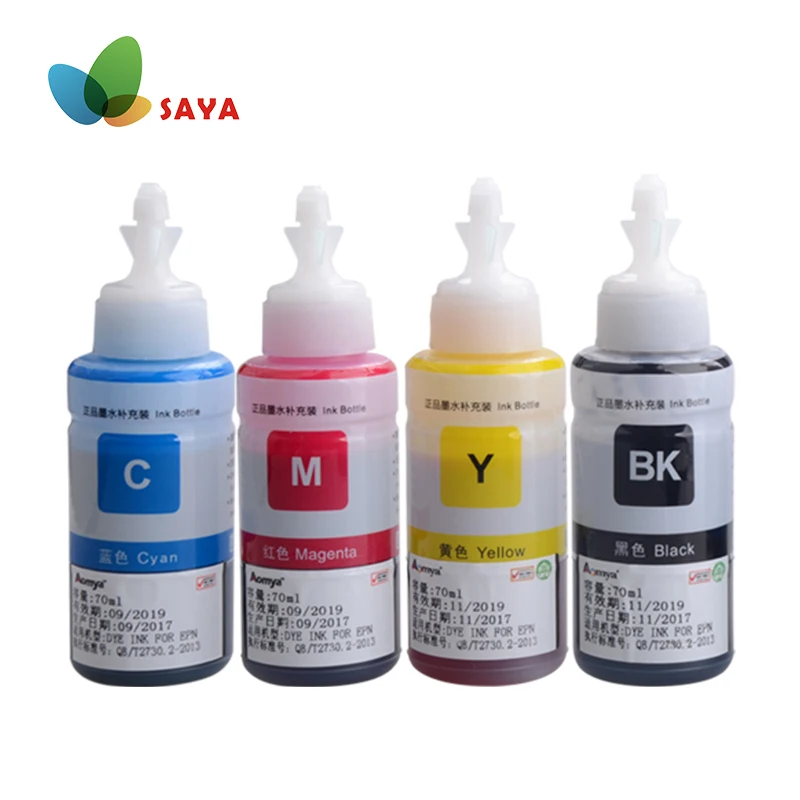 

Dye ink T6641 -T6644 Cartridge refill ink Bulk ink for Epson L355 Ink Tank System Inkjet Printer 4 colors BCMY