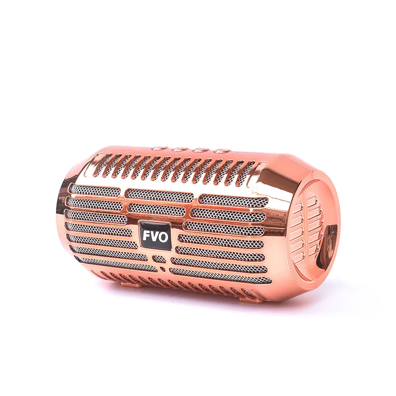 Golden Портативный Bluetooth динамик s стерео мини беспроводной динамик с fm-радио USB SD карта AUX MP3 Воспроизведение музыки сабвуфер Колонка для телефона - Цвет: Golden