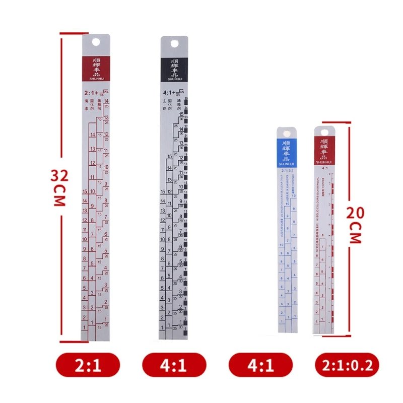 

Стандартная линейка для краски автомобиля, подходит для автомобилей, инструмент для смешивания, линейка, инструмент для краски, черная/R-ed л...