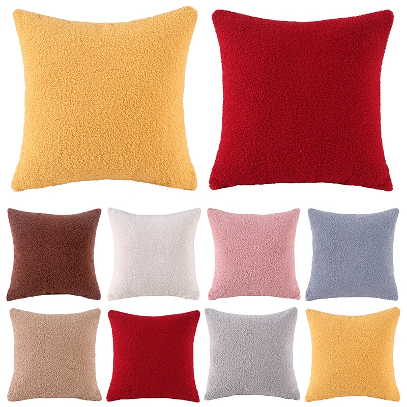 

Наволочка для дивана плюшевая меховая наволочка однотонная наволочка для подушки домашний текстиль наволочки Мягкая Наволочка для автомо...