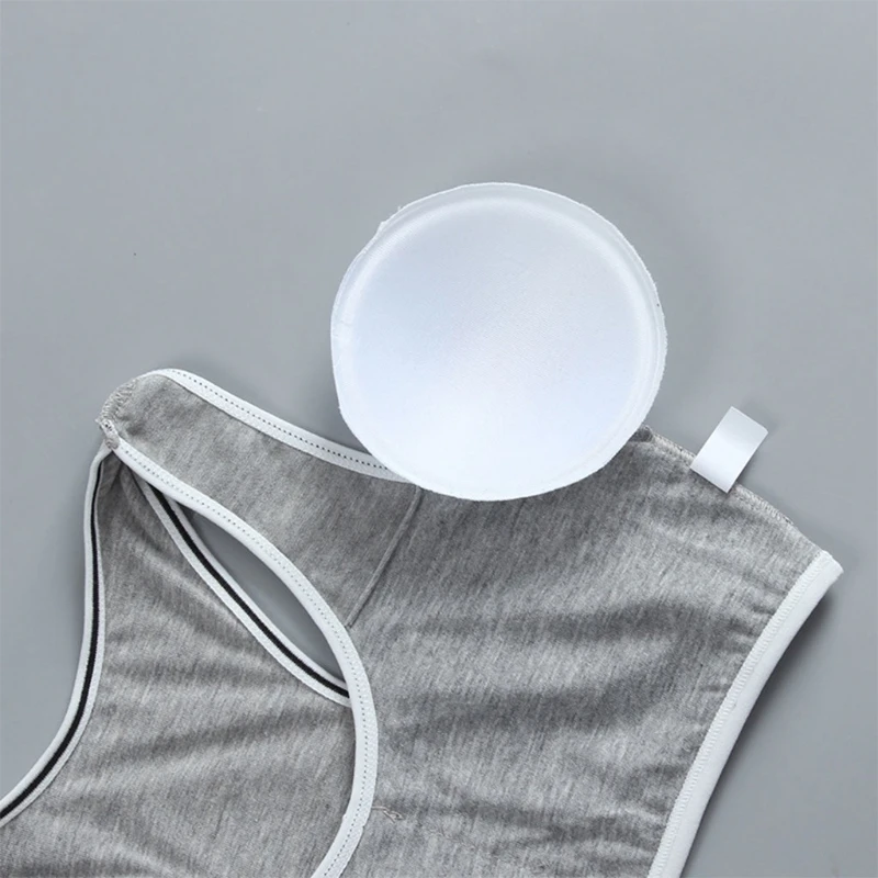 

Teen Girls Bra Thin Cotton Breathable Sports Bralette Wire Free Push up Running A-Cup Bra