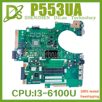 p553uj original notebook motherboard for asus pro p553u p553uj p553u p2540u p2540uq p2540uv motherboard with i3 6100u 100 work