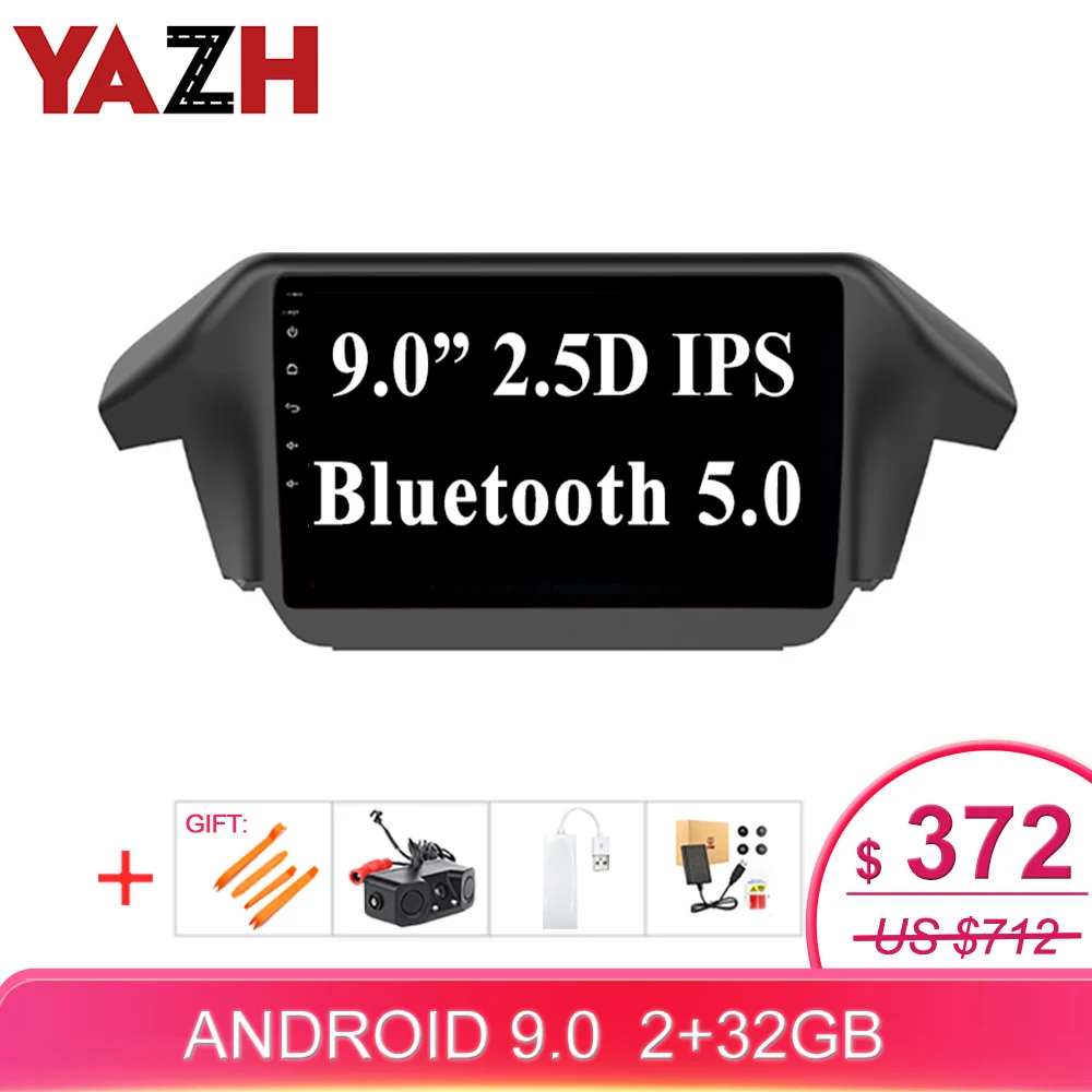 YAZH Android 9 0 GPS блок мультимедиа для Honda Odyssey 2009 2010 2011 2012 2013 2014 с дюймовым IPS HD