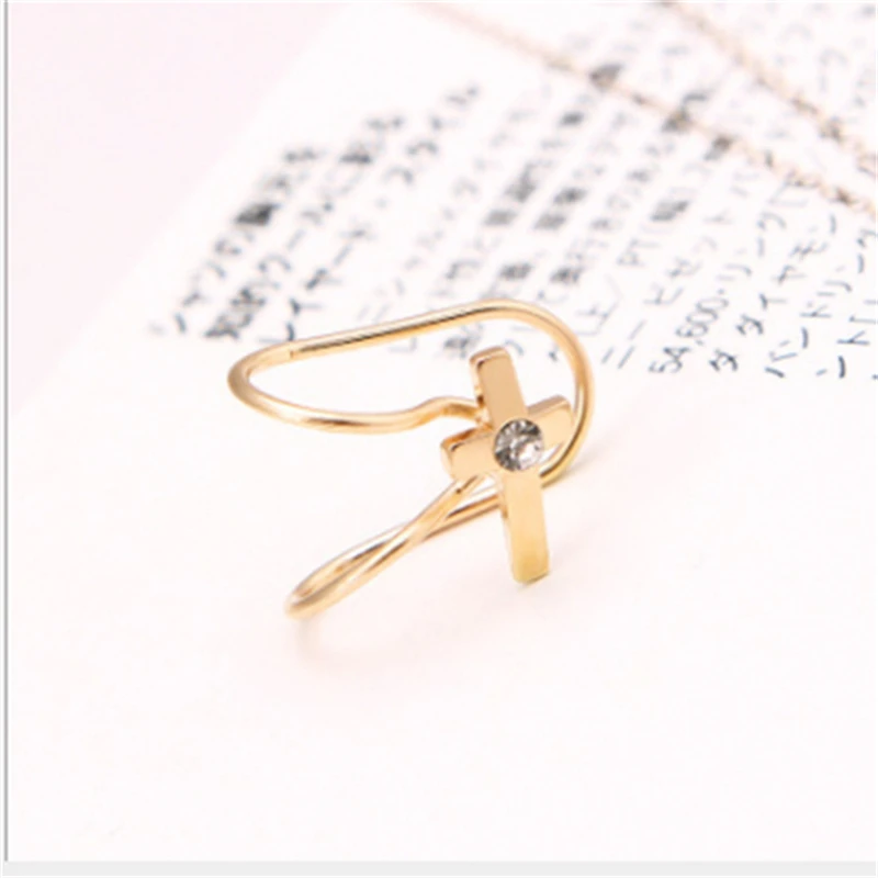 gold style 8 1 шт. винтажные античные серьги-каффы в стиле панк с маленькими цветами, полые амулет зажим, серьги без пирсинга, массивные украшения - Окраска металла: gold style 8