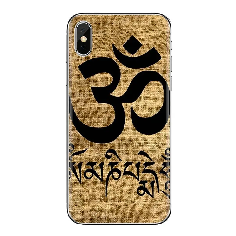 TPU Shell Covers For iPhone XS Max XR X 4 4S 5 5S 5C SE 6 6S 7 8 Plus Samsung Galaxy J1 J3 J5 J7 A3 A5 Aum hinduism om religious |
