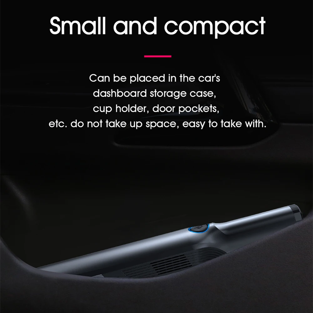 

Car Vacuum Cleaner Handheld Wireless Rechargeable Cyclone Suction Vacuum Cleaner for Car with High Power Cordless Wet/Dry Auto P