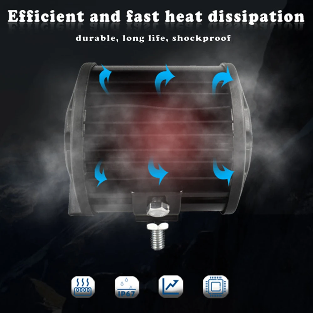 18W 6LED 36W 12LED Work Light 12V Waterproof Car LED Spotlight 8000LM 6000K Spot Flood Combo For Motorcycle/SUV/Truck | Автомобили и