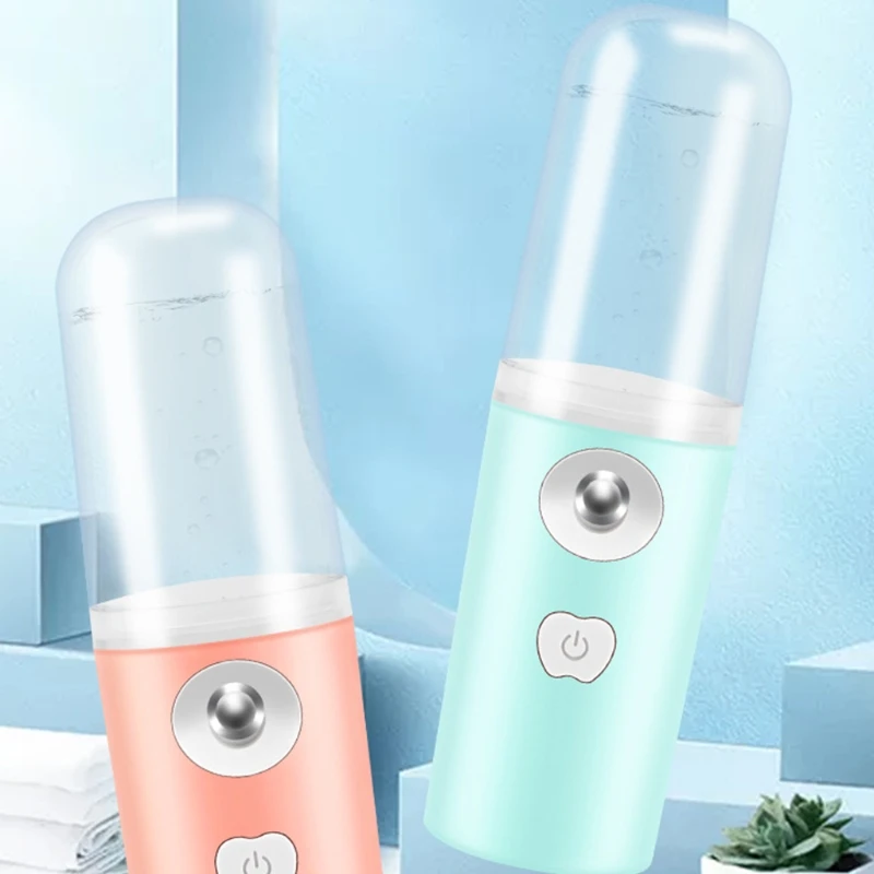 

Mini Portable Face Spray Mist Sprayer USB Charging Humidifier Hand-held Facial