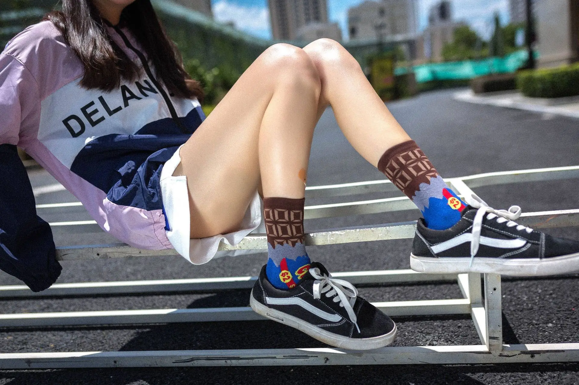 Men and women food fruit print pattern socks avocado McDonald's cookies funny personality fashion print ladies socks lovers