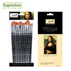 Краски кисти 12 штпартия, разные Форма деревянный набор нейлоновых волосяных воды Цвет Краски Кисти Набор для начинающих воды Цвет Акриловая картина маслом Краски Инж