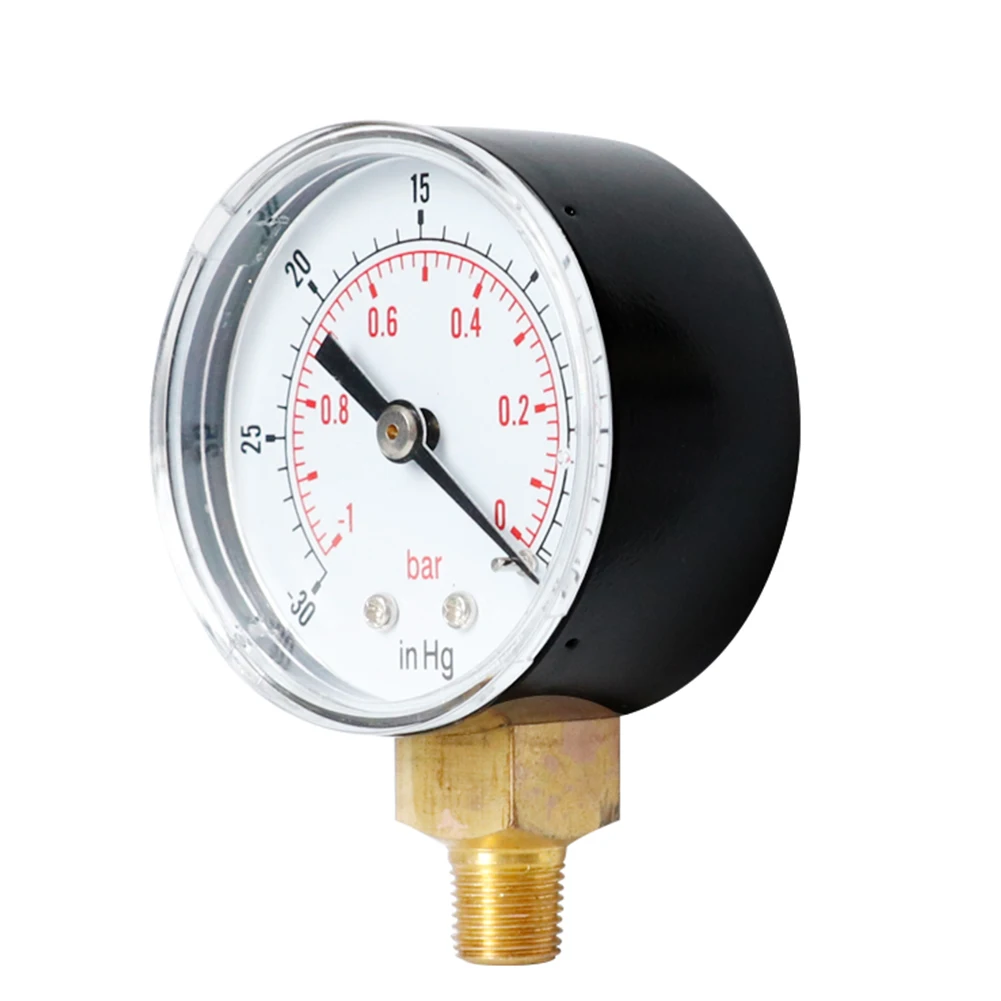 Вакуумный манометр в новой коробке 50 мм 1/0 бар 30 дюймов рт. Ст. 1/8 BSPT нижнее