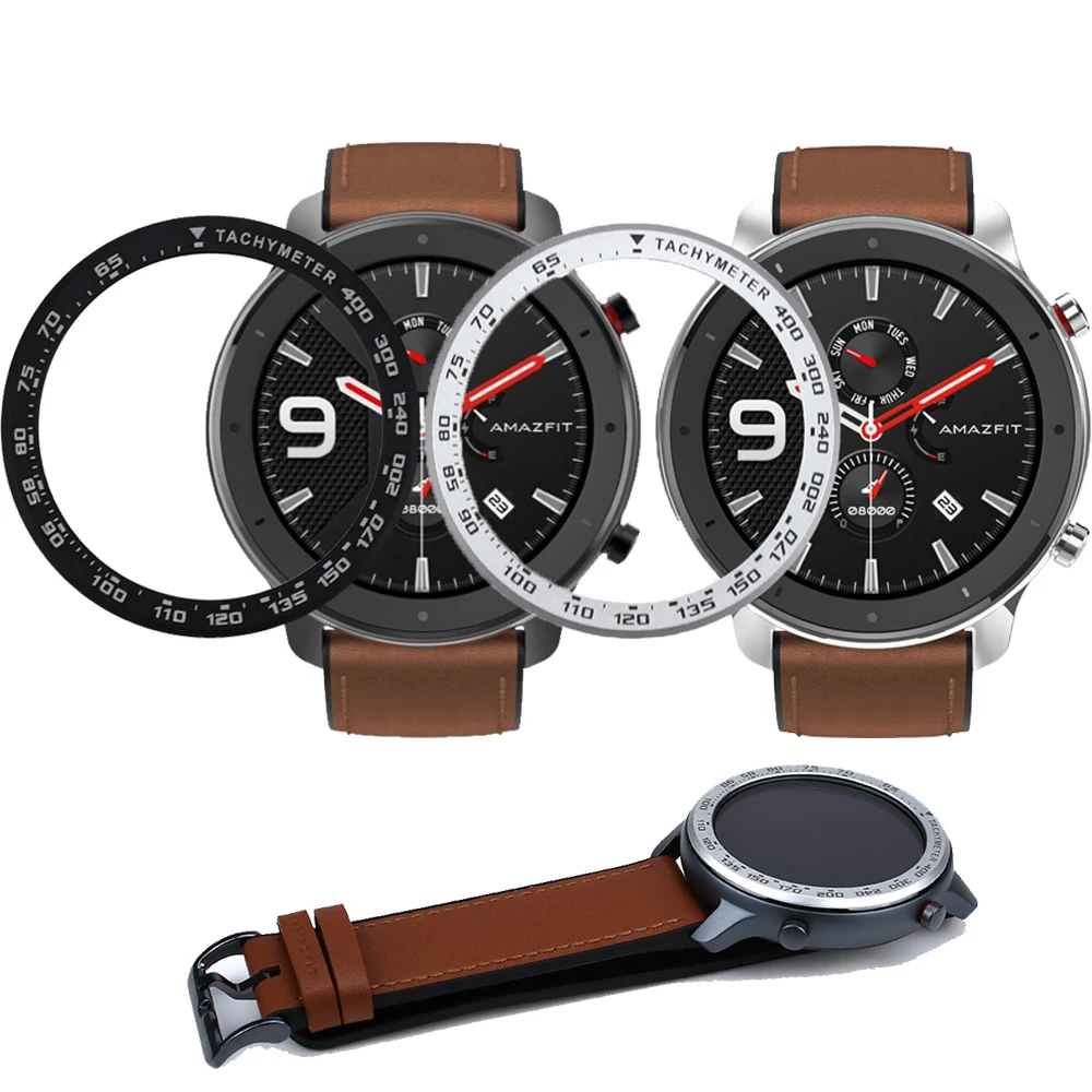 Чехол для Xiaomi Amazfit GTR42/47 стальной тахиметровый корпус внешний край ободковое