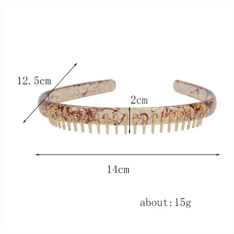 

3Pcs Plastic Headband Teeth Comb Acrylic Hairband Hair Hoop Women Hair Jewelry