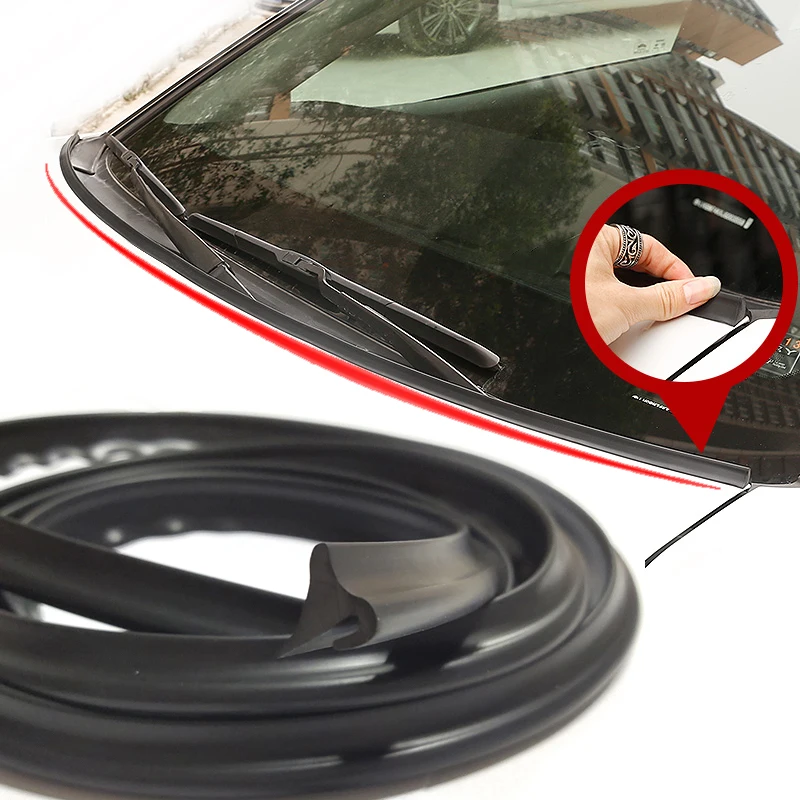 

Car Engine Hood Strip Rubber 1.8M Bumper Protector Weatherstrip Front Windshield Edge Sealing Strips External Accessories