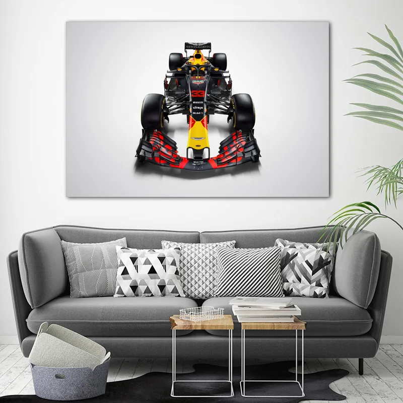 Картины на холсте с DIY рамкой гоночного автомобиля Astons Martin RB13 Формула 1 Спорт стены искусства плакаты и принты для декора гостиной