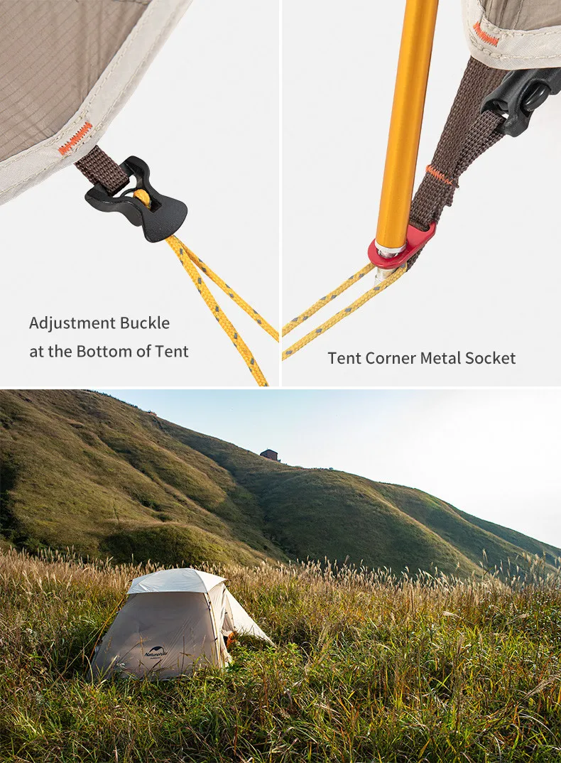 NatureHike от 1 до 2 человек Сверхлегкий Палатка 4 сезона открытый профессиональный с силиконовым покрытием 20D нейлоновые палатки алюминиевый стержень
