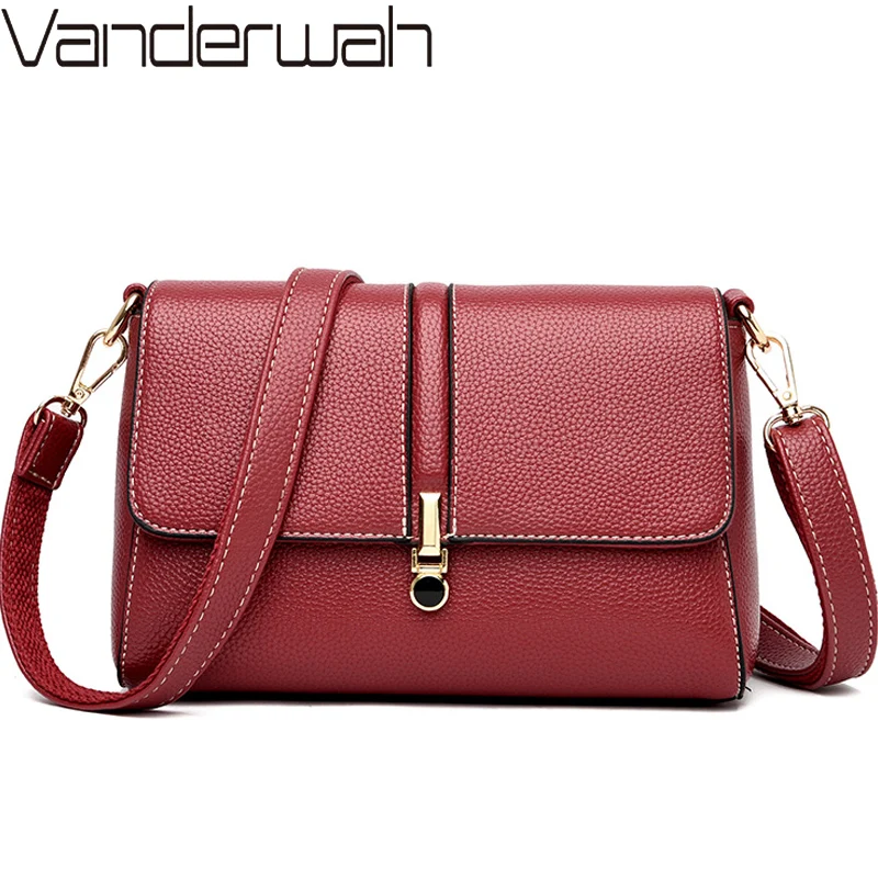 Роскошные сумки через плечо с клапаном для женщин 2019 мессенджеры женская кожаная
