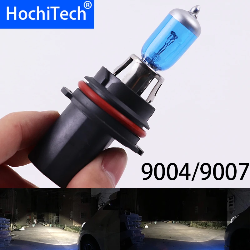 Высокое качество 9004 9007 галогенная лампа 6000K 12V 100W 55W 3000Lm ксеноновая супер белая