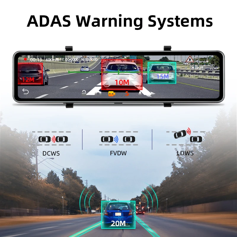 Зеркало видеорегистратор Jansite автомобильная двойная камера заднего вида на Android