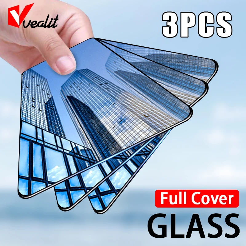 

3Pcs Full Cover Protective Glass for Xiaomi Poco X3 Nfc F3 M3 Tempered Screen Protector Redmi Note 11 10 9 8 8t 9s Pro Max 9A 9T