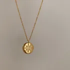 Ожерелье-чокер из титана и 18-каратного золота с цирконами и звездочками, женское ожерелье из нержавеющей стали 361L, бижутерия, подиумное платье в стиле хип-хоп, редкий глам, Япония, Ins