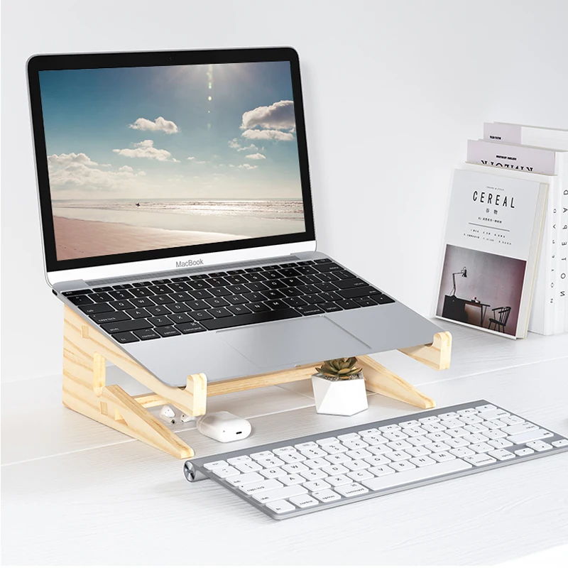 

Wood Laptop Stand Universal Desktop Stand Notebook Macbook Computer 11-15inch Cooling Bracket Holder Mount Laptop Accessories