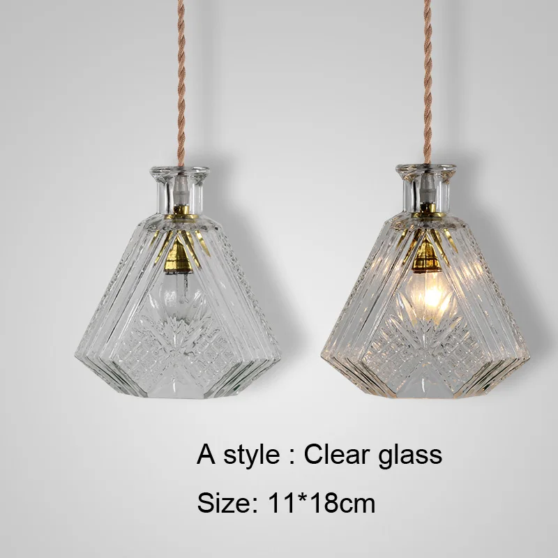 

Vintage glass bottle pendant light classic pendant lamp art decoration for dinning room decanter lights wholesale price