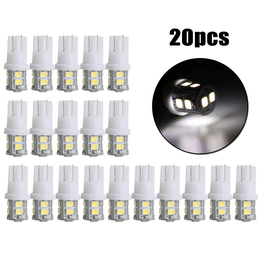 Аксессуары светодиодный свет грузовики 20 шт номерной знак 6500K T10 2835 10SMD|Абажуры| |
