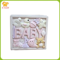 baby horse bear little yellow duck fondant silicone molds diy plaster soap resin tools baking cake decoration tool
