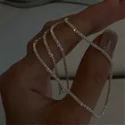 Женское Ожерелье-чокер серебристого цвета, элегантное ожерелье до ключиц Вечерние вечернее и Свадебное Ювелирное Украшение, 2022