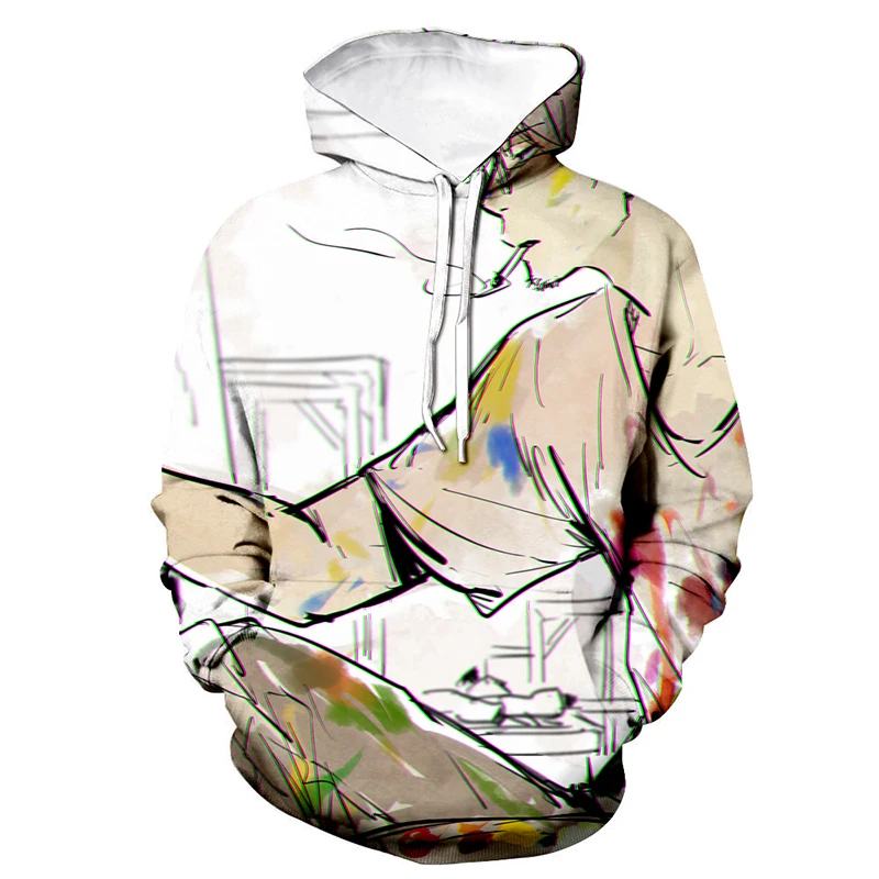 Толстовка GINTAMA с 3D принтом для мужчин и женщин Повседневная модная уличная одежда