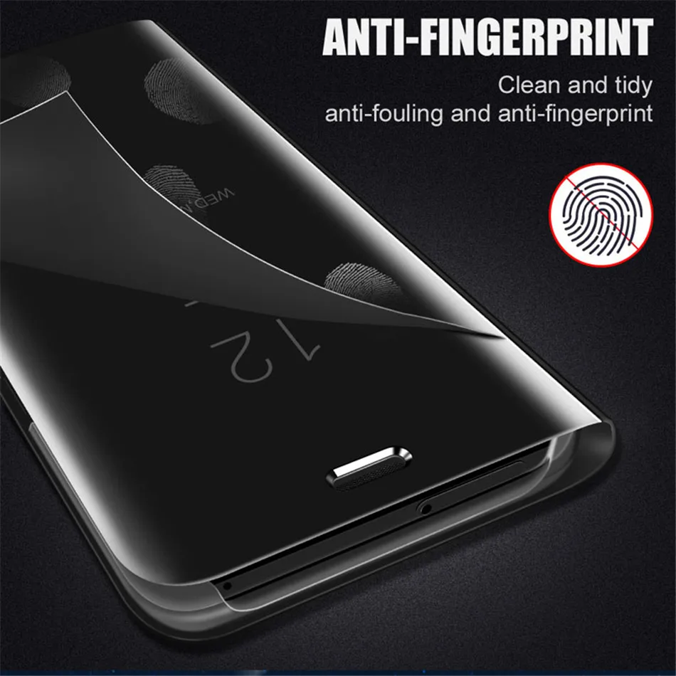 Умный зеркальный флип-чехол для Samsung Galaxy A51 A12 A32 A52 A71 A21s A20s A42 A50 A70 A20 A30 A20e A81 A91 S21 A31 M12