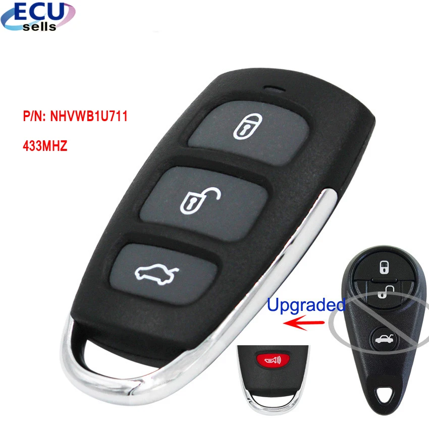 Улучшенная модель телефона с 3 + 1 кнопками 433 МГц для Subaru Tribeca Forester Impreza Legacy Outback P/N: