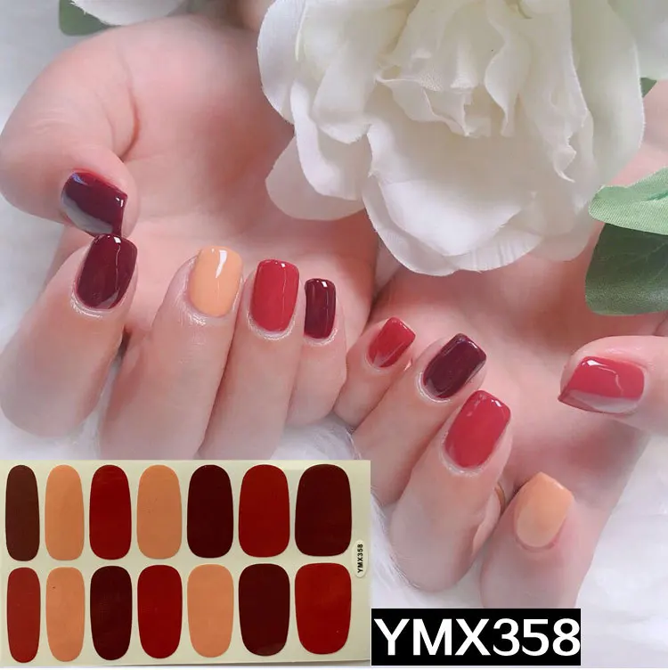 YXM358 14 советы/лист логотип бренда милые животные наклейки для ногтей с узорами полное покрытие самоклеящиеся Стикеры передачи воды Советы Обертывания YMX331-368 - Цвет: YXM358
