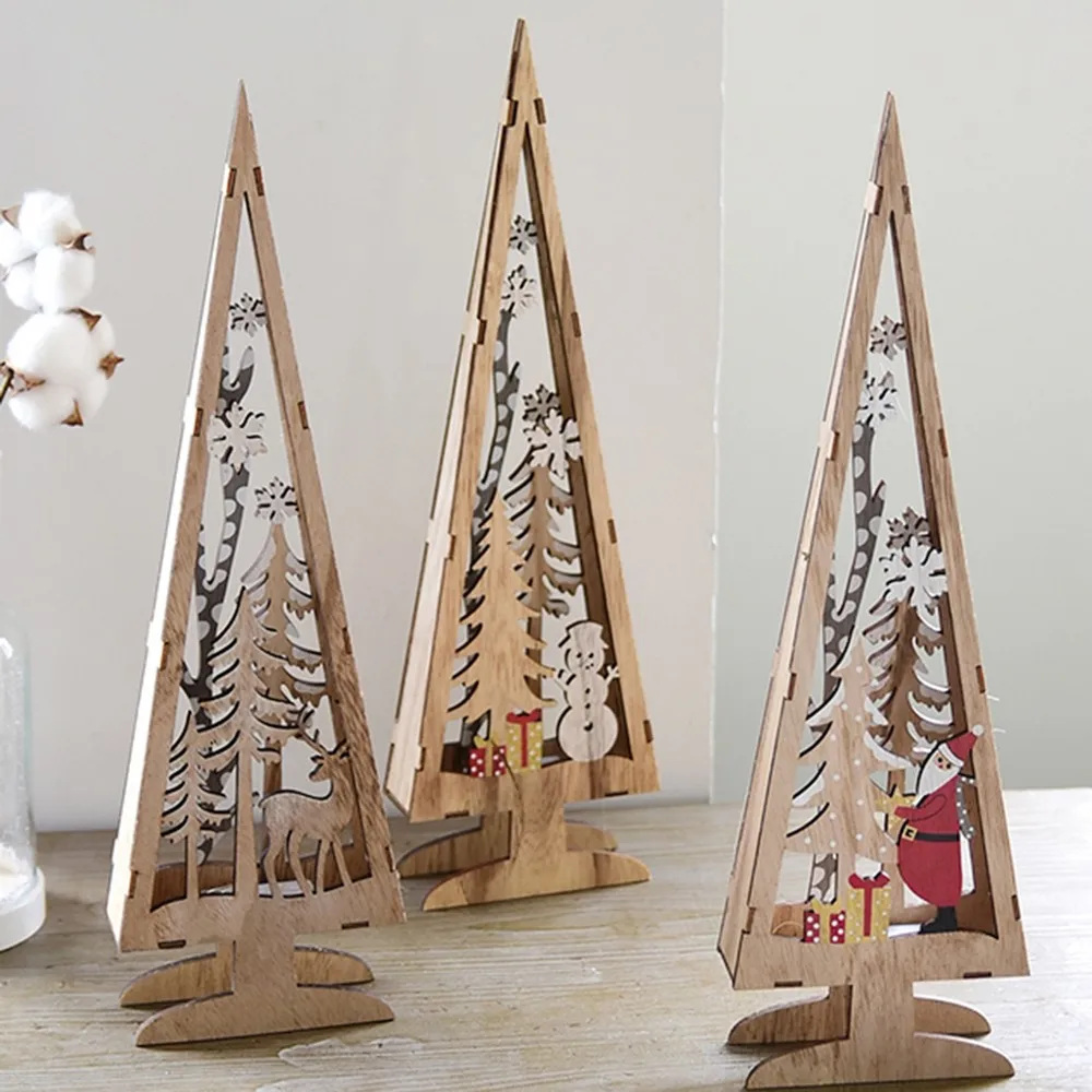 44 5 см длина светодиодный меняющий цвет ажурная Рождественская елка настольная