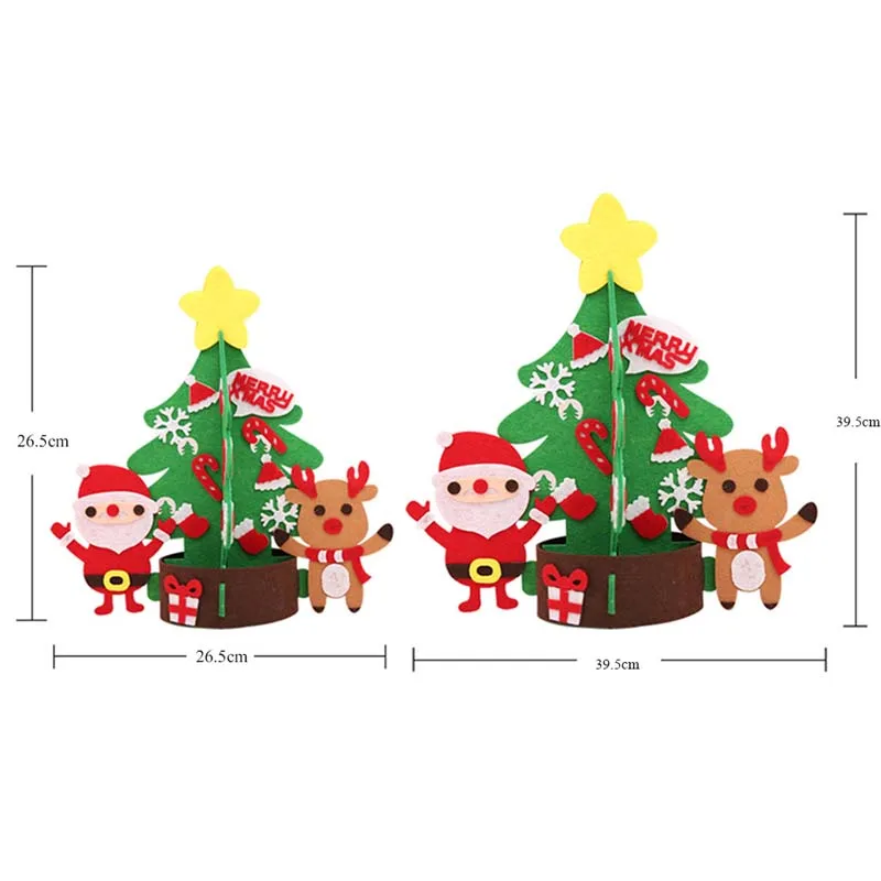 

Children DIY Creative 3D Xmas Tree Stereo Felt Christmas Tree Decorations Door New Year Door Wall Hanging Xmas Decoration
