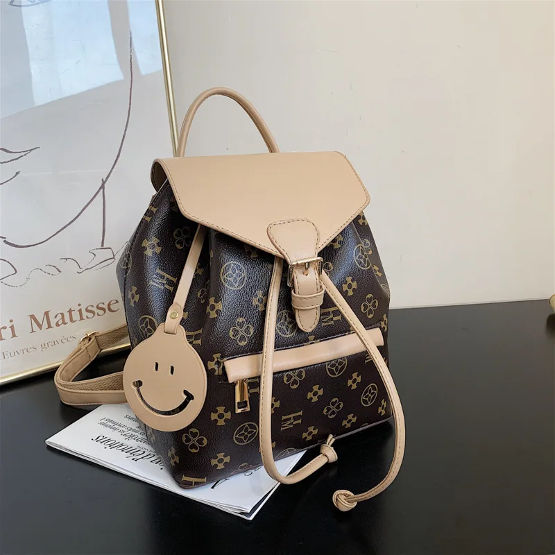 

Letter Pattern Bag Backpack for Women Pu 2020 Women's Backpack School Fashion Backpacks for Teens Backpacks for Girls Bags