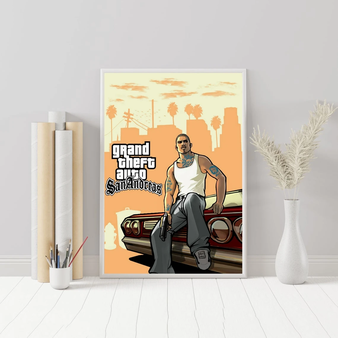 Постер Grand Theft Auto 5 для видеоигр ПК PS4 эксклюзивный холст ролевых игр
