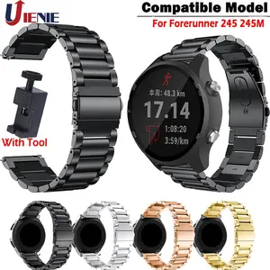 Ремешок из нержавеющей стали для Garmin Forerunner 245 245M 645Vivoactive 3 MusicVivomove HR Браслет, Смарт-часы, браслет Correa